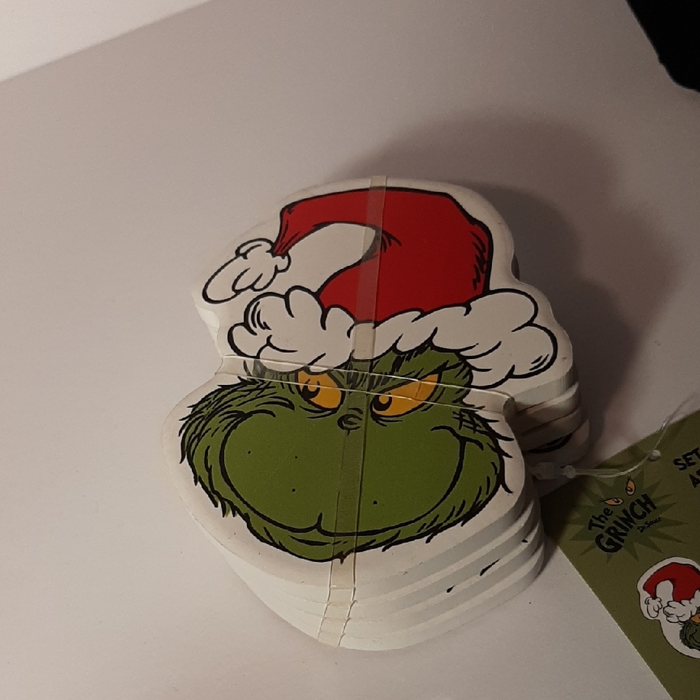 The Grinch By Dr. Seuss Holiday Ceramic Coasters - 4 Pack